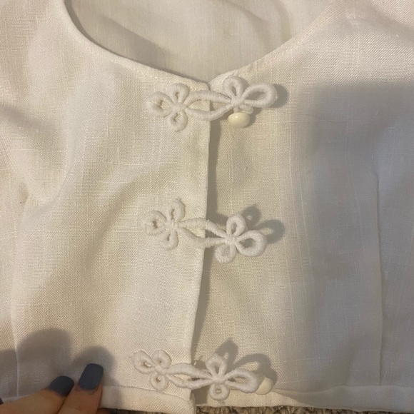 Vintage cropped white vest - Picture 3 of 3